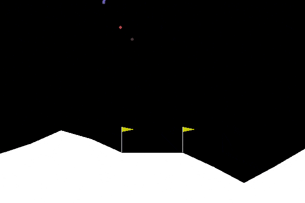Random Lunar Landing Simulation